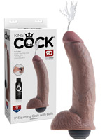 King Cock Squirting - Gode jaculateur 9 inch marron