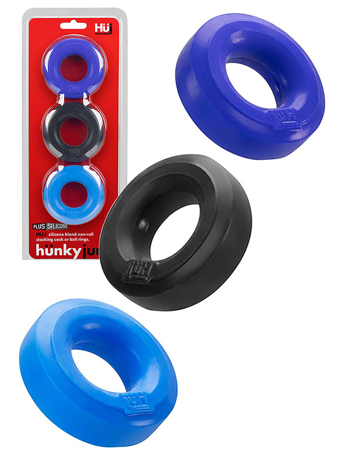 Hnkyjunk - C-Ring Multipack - Noir + Cobalt + Bleu