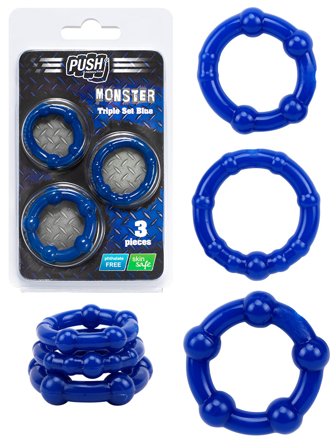 Push Monster - Trois Cockrings Bleus
